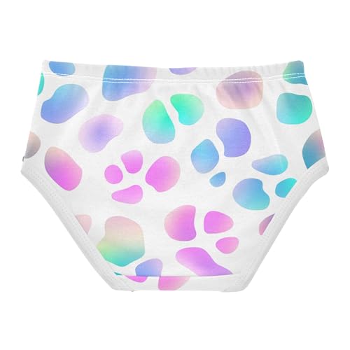 Toddlers Underwear Floral 2t Cotton Girl Panties Cute Artistic Briefs Undies Kids Leopard Rainbow Spots2