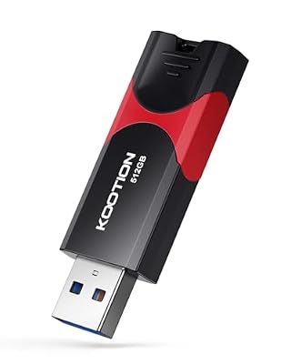 KOOTION 512GB USB Flash Drive 3.0 Thumb Drive, Retractable Zip Drive USB Memory Stick for Backup, Compatible with Laptop/TV/Mac Book/Car Audio