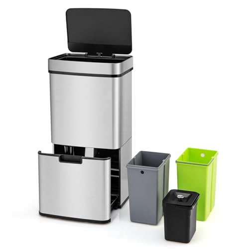Papelera Sensor de Movimiento 67L Acero Inoxidable