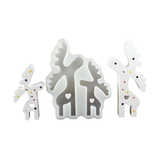 Christmas Reindeer Ornament Resin Silicone Mold, DIY Handmade Reindeer Decor Resin kit Casting Mold, Holiday Decoration Resin molds Silicone Clearance