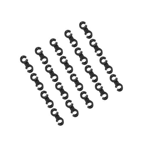 BULLSPANN 自転車ブレーキケーブルクリップSスタイルクランプ 自転車用 マウンテンバイクロードバイシクル用 プラスチック 20個入り ブラック