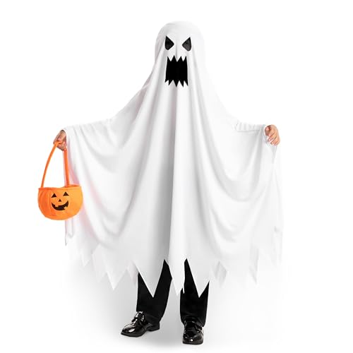 Disfraz de Fantasma para Niños con Cesta de Calabaza miniatura 7