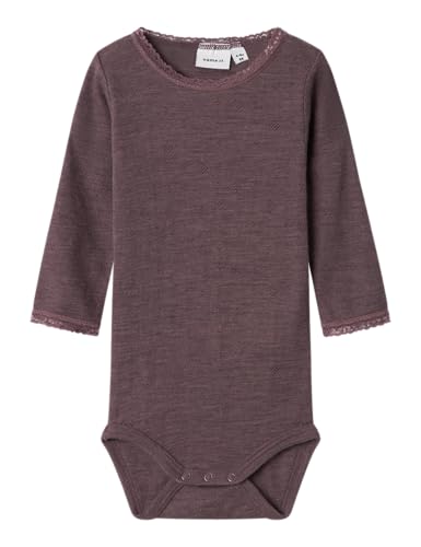 NAME IT Baby-Mädchen NBFWANG Wool Needle LS Body SOLID NOOS Langarmbody,...