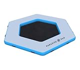 Inflatable Water Mat by Paradise Pad - 11ft Hexagon Floating Mat for Lake with Mesh | Water Hammock Floating Mats