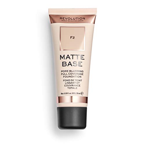 Revolution Beauty London, Base mate, base, F2, 28 ml