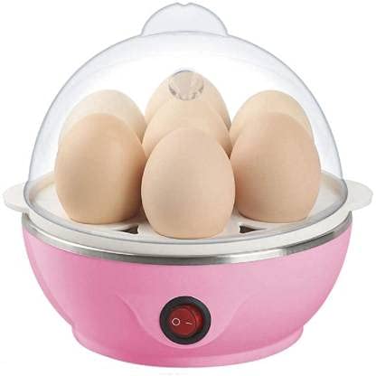 FAB Innovations Electric 7 Egg Boiler Cooker | Steaming, Cooking, Boiling and Frying (Multicolor, 7 Eggs)