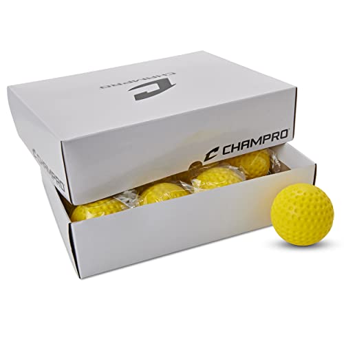 Champro Dimple Mold Soft Baseball (Yellow, 9-Inch) #TOP3