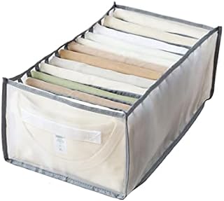 ESHOWY Clothes Drawer Organisers for Pants Jeans Sweaters T-shirts, Foldable Closet Wardrobe Dresser Underwear Sock Bra Compartment Storage Boxes Drawer Divider Organiser (11 grids for socks/1pc)