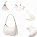 CYHTWSDJ Shoulder Bags for Women, Cute Hobo Tote Handbag Mini Clutch Purse with Zipper Closure (Beige)