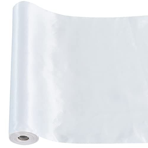 TONIFUL 12 Inch X 11yds White Satin Ribbon - Extra