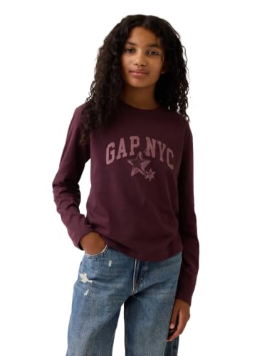 Image of Gap Girls' Long Sleeve Graphic Tee T-Shirt