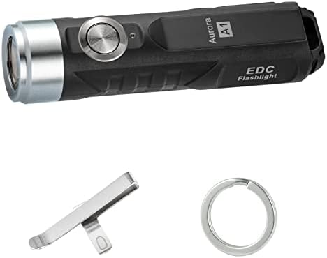 RovyVon Aurora A1-G4 Keychain Flashlight Upgrade USB-C, 650 Lumen Rechargeable Waterproof Bright Flashlight with Clip, Perfect for Outdoors Christmas Gift (Black)