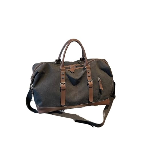 Sac à bandoulière rétro toile noire de haute résistance pour voyage