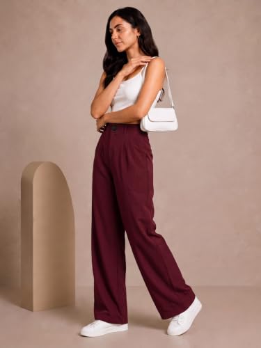 Image of Womens NS Lycra Korean High Waist Straight Pants