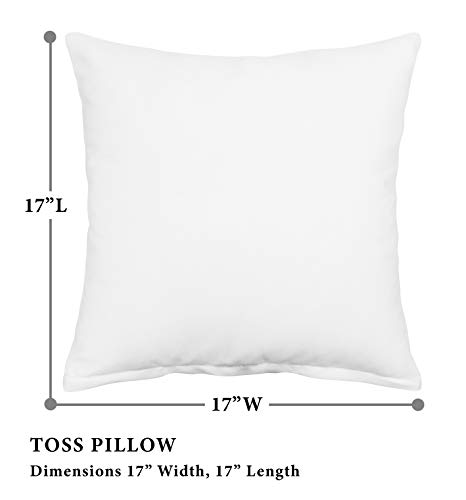Honeycomb Indoor/Outdoor Cabana Stripe Blue & White Square Toss Pillow: Recycled Fiberfill, Weather Resistant, Reversible, Comfortable and Stylish Pack of 2, 17" Pillows for Patio Furniture - Image 5