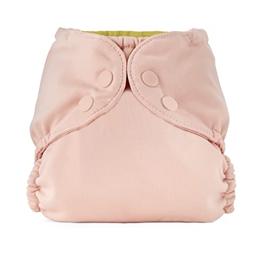 Image of Esembly Cloth Diaper Cover - Reusable Swim Diaper, Waterproof, Breathable - Adjustable Outer Layer Over Absorbent Inner for Blowout Protection - Blush, Size 1 (7-17lbs)