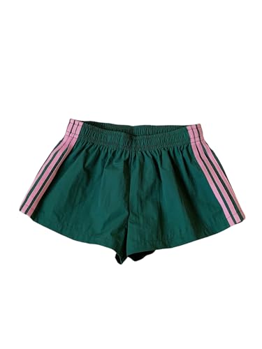 MakeMeChic Women's Y2k Striped Shorts Basketball Shorts Wide Leg Track Lounge Sweat Shorts