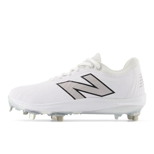New Balance Women's FuelCell Fuse V4 Metal Softball Shoe, Optic White/Raincloud, 5 W by New Balance - Used condition - US$37.61