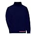 BASADINA Boys Turtleneck Sweater Kids Youth Fashion Long Sleeve Knit Pullover High Collar Cotton Warm Sweaters 5-14 Years Dark Blue