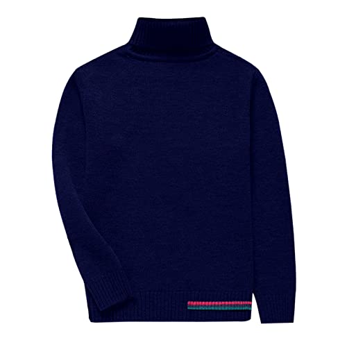 Boys Long Sleeve Sweater Pullover Turtleneck Sweater High Collar Crew Neck Casual Knit Cotton Warm Sweater2