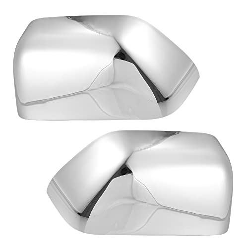 X Autohaux 1 Pair Car Exterior Chrome Plated Mirror Cover Top Half Mirror Cover Cap Overlay For Ford F-250 F-350 F-450 F-550 Super Duty 2017-2022 #TOP11