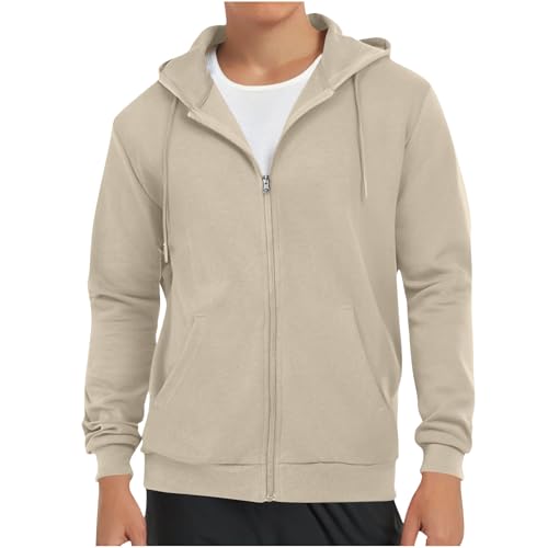 HAOLEI Sudadera Cremallera Hombre Talla Grande Polar Chaqueta Deportiva Termicas Invierno Cordón Manga Larga Sudaderas Básico Manga Larga con Capucha Moda Casual Ropa de Trabajo Hoodie Sweatshirt