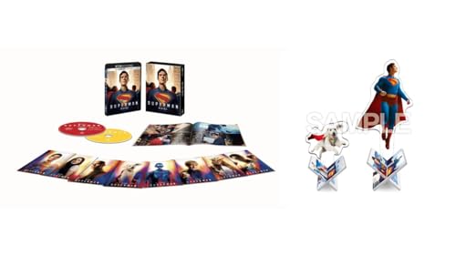 【Amazon.co.jp限定】【初回仕様】スーパーマン　４Ｋ ＵＨＤ ＋ ブルーレイ セット（ペーパープレミアム付）　オリジナルアクリルスタンド2点セット付きコレクション(A3ビジュアルシート3枚セット付) [Blu-ray]のサムネイル