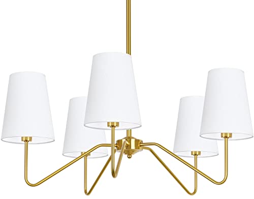 Plafonnier classique doré pour salle à manger chaleureuse et luminaire suspendu de salon chic