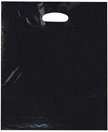 Carrier Bag LDPE with Reinforced Handles 37 x 45 cm and 2 x 5 cm Black, 200 Items