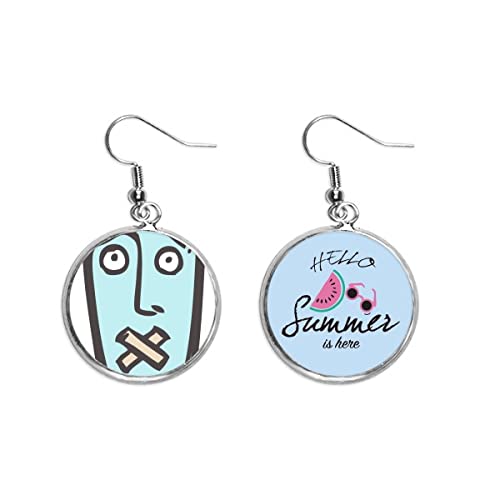 Pendientes de sandía con rostro abstracto ideales para tus vestidos de playa