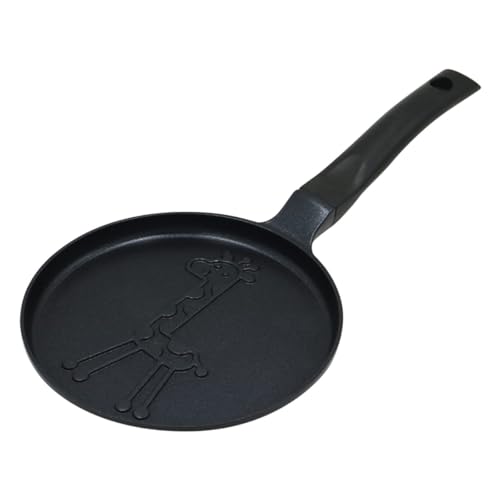 Klausberg Poêle pour rôtir des crêpes, des plats, des beignets, des œufs, des biscuits, différents designs, 18 cm (modèle 5 girafe)