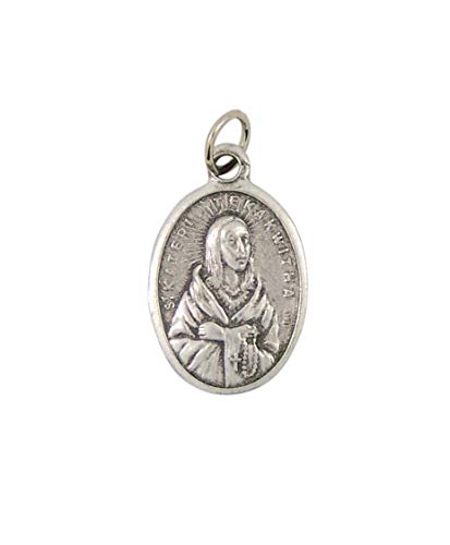 Saint Kateri Tekakwitha Medal Pendant, 1 Inch