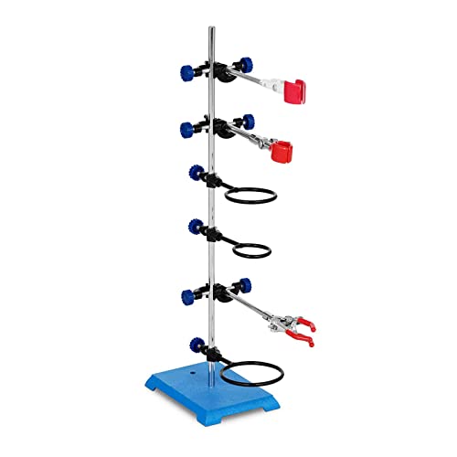 Stativ de laboratoire en acier SBS-LS-200 avec anneaux et pinces réglables