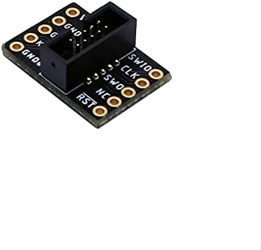 2pcs JTAG Breakout Board Adapter Converter SWD Breakout Jtag Debug Board with 2 Row 1.27mm Pitch 10pins Female to Female IDC Connector Flat Flexible Gray Ribbon Jumper Cable 200mm for J-Link