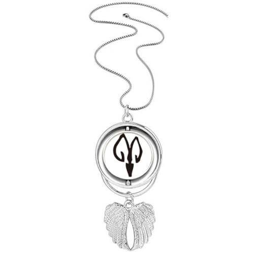 Inscriptions chinoises zodiaque mouton sur collier ailes d'ange pour offrir