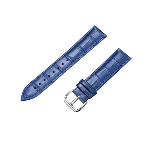 Bracelet de montre de remplacement en cuir véritable grain de bambou 14mm-24mm
