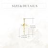 KECHO 14K Solid Gold Sunflower Faith Necklace Cross Pendant 14K Real Gold Religious Jewellery Gift for Men Women #3