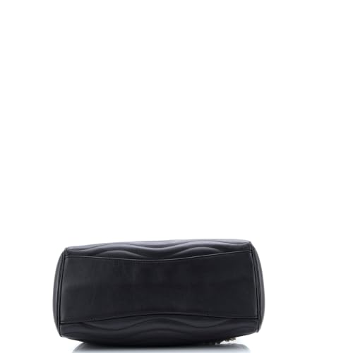 Pre-Loved New Wave Chain Tote Quilted Leather, Black4