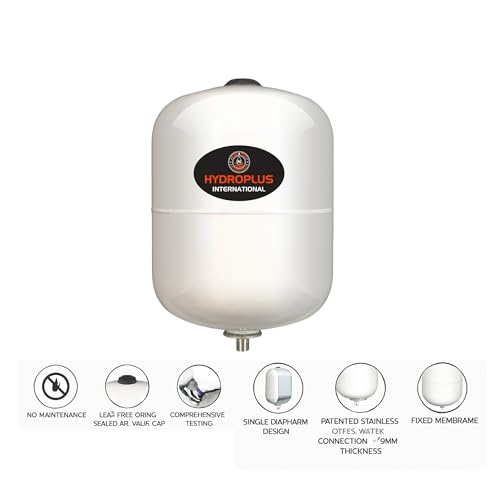 Image of HYDRO24 PRO Pump Vessel 24 Litre Hydro Pneumatic Pressure Pump | Pressure Boosting Tank | Vessel Tank for Booster Pump & Pressure Booster Pump Tank - white