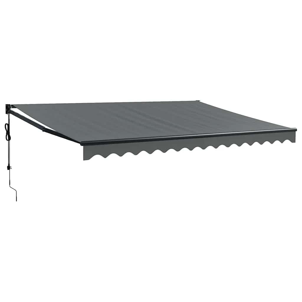 Brokky Toldo Motorizado 4X 3 m Toldo Articulado Eléctrico con Mando a Distancia para Terraza, Jardín-Antracita-4 x 3 m-Marco Antracita