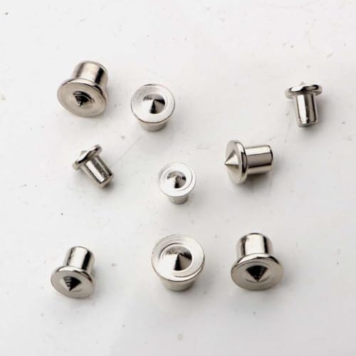 Juego de pasadores de madera para carpintería, marcador de madera de acero al carbono de 6/8/10/12 mm con clavos sólidos y huecos, herramienta de alineación de espiga de agujero de 8 piezas (hueco)