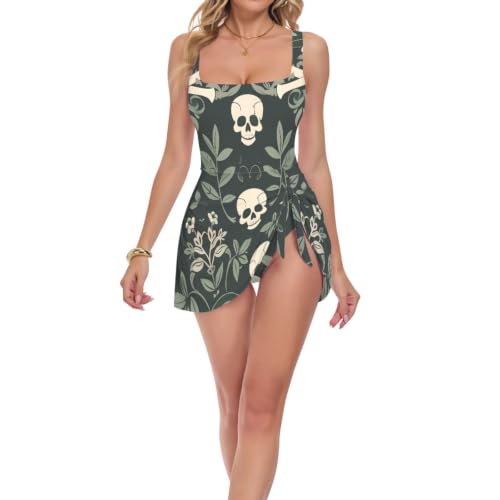 Maillot push-up haut de gamme style William Morris vert foncé