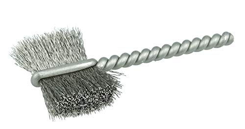 Image of Weiler 21057 7 /8 inch Power Tube Brush, .005 inch Stainless Steel Wire Fill, 5 /8 inch Brush Length, Made in The USA (Pack of 10)