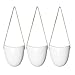 MINGMIN-DZ Dauerhaft Packung mit 3 hängend Blumentopf 4,6-Zoll-Weiß Hanging Planter Vase Moderne Saftige Luft-Pflanze Blumentopf Wand-Dekor