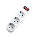 Produktbild XdremYU EU Standard 1 bis 3 Wege Steckdose Deutscher Stecker 16A 250V Steckdose Erweiterung Adapter Weiß