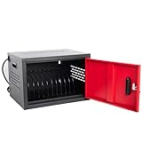 12 Device Wall-Mount Charging Station for Laptops/Tablets/iPads/Chromebooks,12 Bay Lockable Charging Cabinet with Power Strip for Classroom,School Storage Charging Cabinet，Fully Assembly