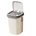 SOESFOUFU Car Trash Bin Recycling Bin Household Trash Can Trashcan with Lid Light Grey with Cover Pp Office Garbage Cans Compost Bin
