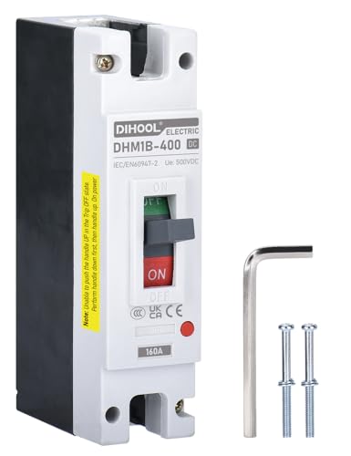 Image of DIHOOL Main 160 Amp DC Circuit Breaker, 500V Battery Disconnect Switch, Master Switch for Car Audio RV Marine Boat Truck Trolling Motors