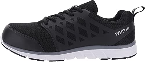 Whitin Mens Mesh Steel Toe Safety Toe Work Industrial Construction Shoes Size 9.5 Puncture Proof Lightweight Breathable Heavy Duty Sneaker Black 43 #TOP1