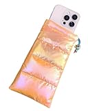 MOPZIJA custodia termica per cellulare,cover raffredda telefono,Custodia termica universale ,borsa termica per telefono,compatibile iPhone 14 13 12 Plus X, compatibile Samsung Galaxy (arancione)